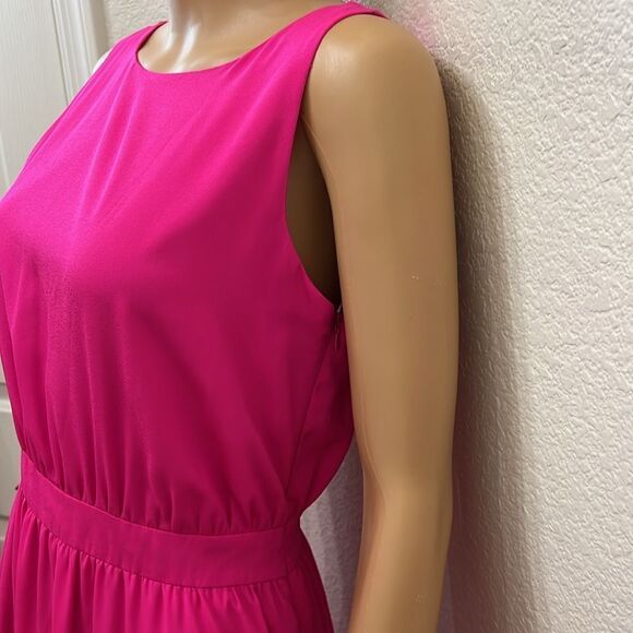 Gianni Bini Eomans Dress Size 4 Hot Pink Maxi Dress with Cut Outs Simmer Beach - Picture 3 of 8